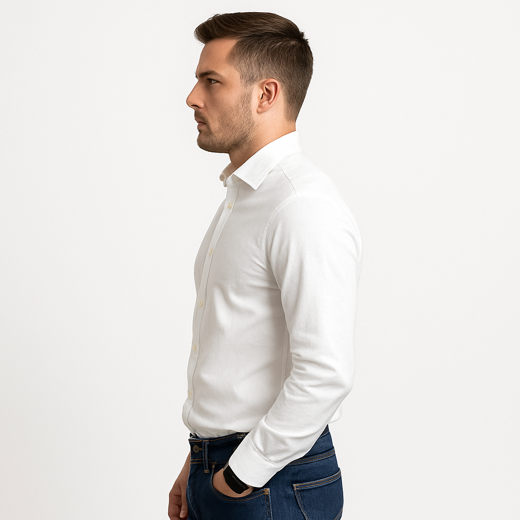 B2B cotton casual white shirt