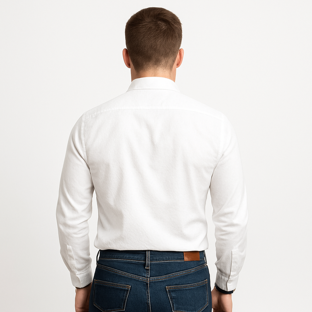 B2B cotton casual white shirt